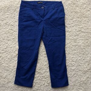 Hilary Radley Women's Blue Crop Pants Slim Leg‎ Sits At the Waist Size 4